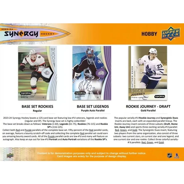 Hokejové karty 2023-24 Upper Deck Synergy Hockey Hobby Box - Hokejové karty - Obrázok 94I6000N01