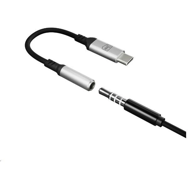 3mk redukcia USB-C/3,5mm 0,15 m čierna - Káble a redukcie - Obrázok 977f4f879bec4c1a8b57a4446ad0e670