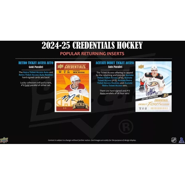 Hokejové karty 2024-25 Upper Deck Credentials Hockey Hobby Box - Hokejové karty - Obrázok 9FSE000K01
