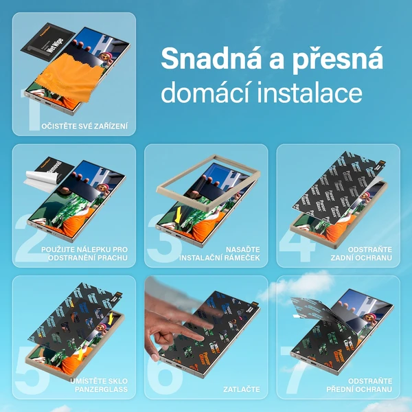 PanzerGlass Privacy Samsung Galaxy S24 Ultra s inštalačným rámčekom - Ochranné fólie a sklo - Obrázok 9Q51000P01