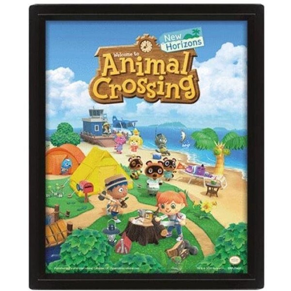 3D Obraz v ráme - Animal Crossing