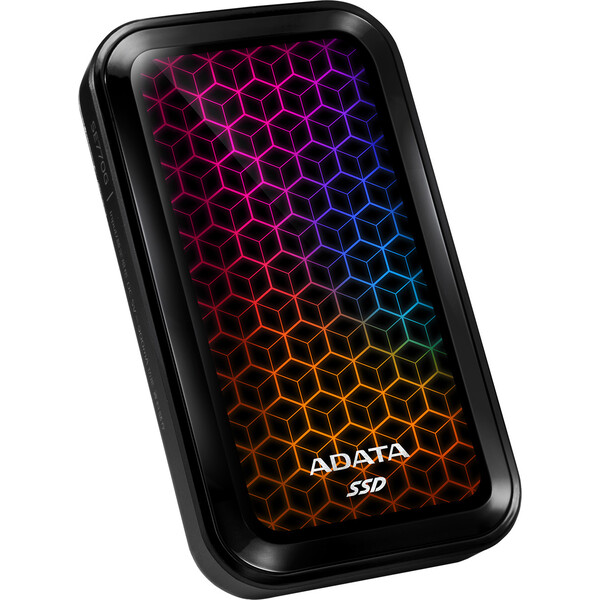 E-shop ADATA SE770G externý SSD 512GB USB 3.0 čierna/žltá LED RGB
