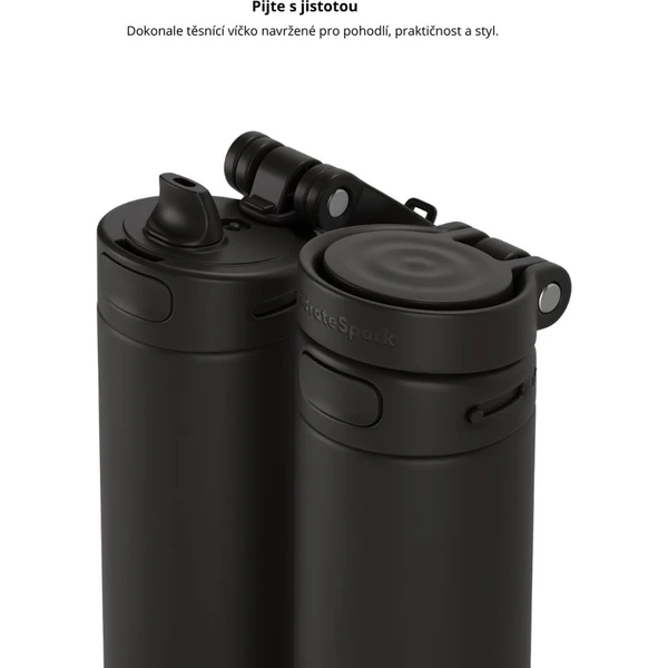 HidrateSpark PRO 2 múdra fľaša so slamkou, 950 ml čierna - Inteligentné fľaše - Obrázok AX2H000K01