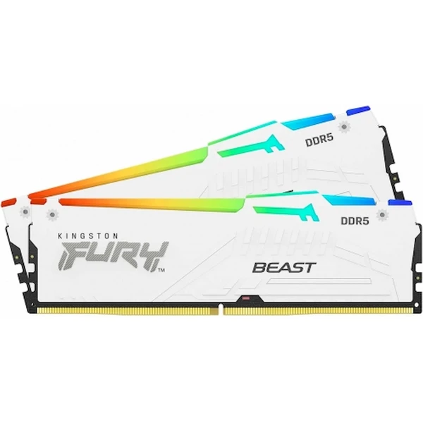 Kingston Fury Beast White RGB 64GB (2x 32GB) DDR5 6000MHz - Operačné pamäte - Hlavný obrázok