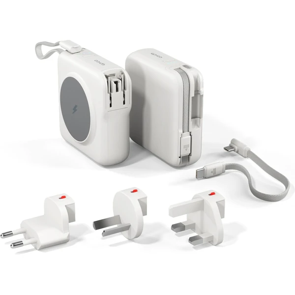 Epico UltraPack 3in1 10000mAh Mag+ cestovní powerbanka a adaptér s MagSafe bílý - Nabíjacie skrine - Obrázok B1OI000K01