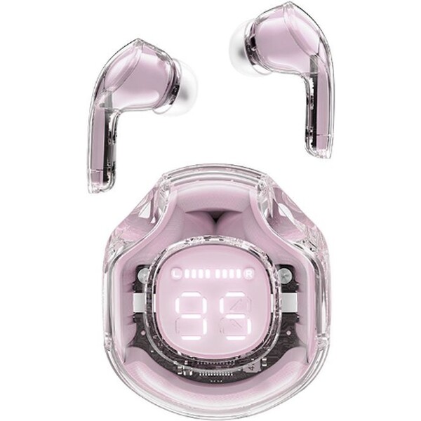 E-shop Acefast T8 Crystal Bluetooth slúchadlá do uší ružová