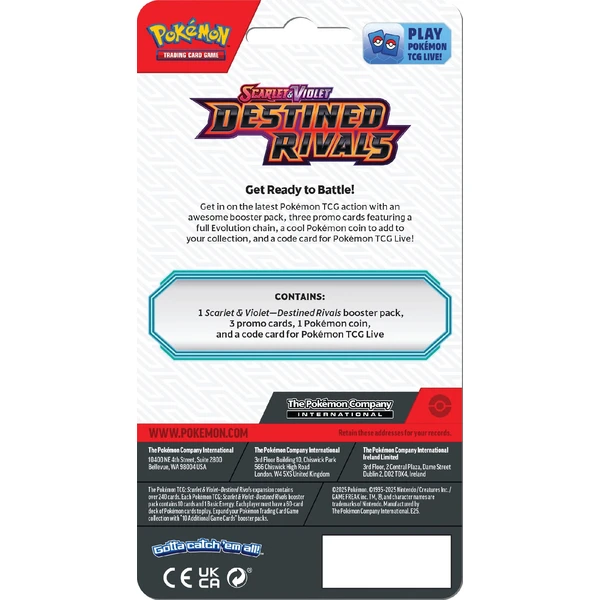 Pokémon TCG: SV10 Destined Rivals - Premium Checklane Blister - Pokémon karty - Obrázok B98F000J01