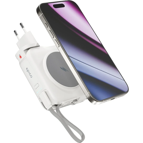Epico UltraPack 3in1 10000mAh Mag+ cestovní powerbanka a adaptér s MagSafe bílý - Nabíjacie skrine - Obrázok C1OI000K01