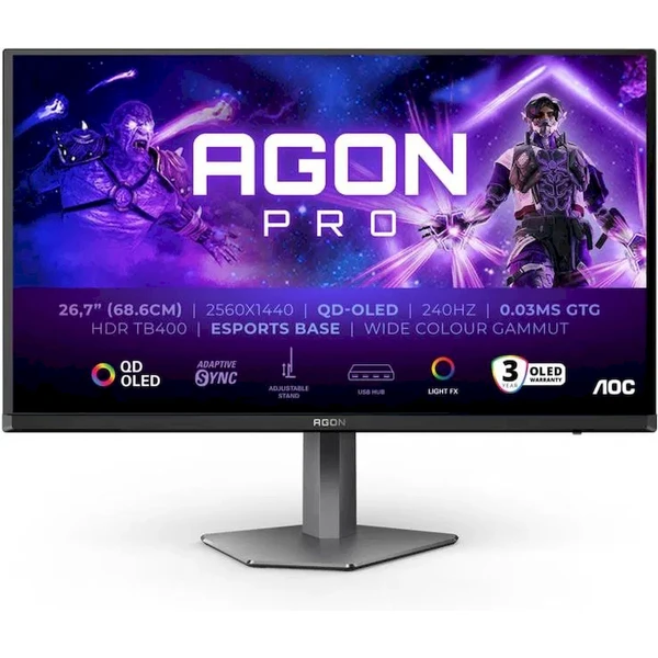 AOC AGON PRO (AG276QZD2) monitor 26,7" - Monitory - Hlavný obrázok