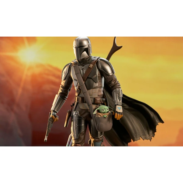 Star Wars The Mandalorian Premier Collection 1/7 The Mandalorian with The Child 25 cm - Sochy a sošky - Obrázok D2PB000P01