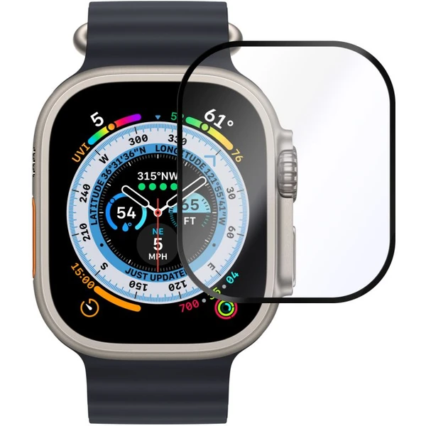 FIXED Armor prémiové tvrzené sklo s aplikátorem Apple Watch Ultra 49mm černé - Ochranné fólie a sklo - Obrázok D9U1000L01