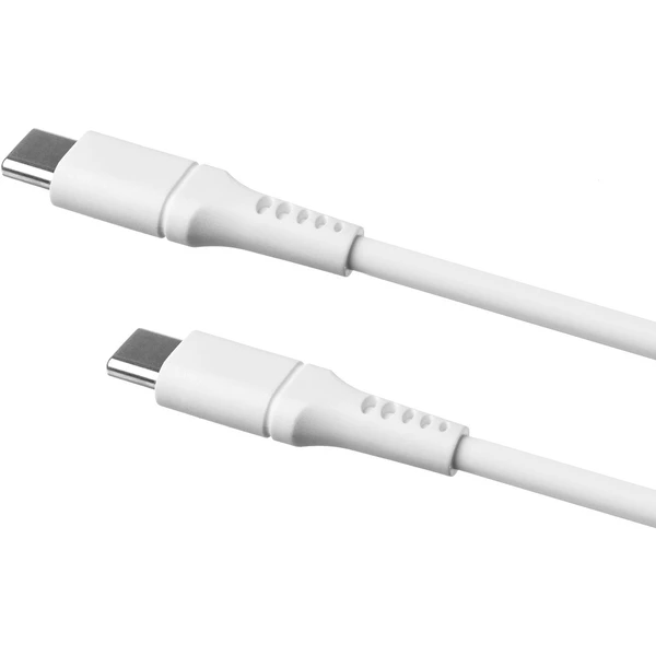 FIXED tekutý silikónový USB-C/USB-C napájací kábel 60W 0,5m biely - Káble a redukcie - Obrázok DRS1000601