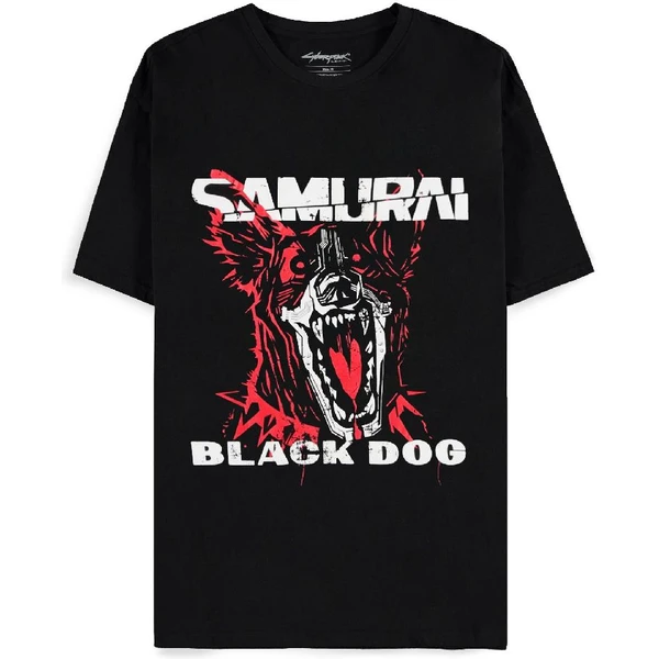 Tričko Cyberpunk 2077 - Black Dog Samurai Album Art M - Tričká - Hlavný obrázok