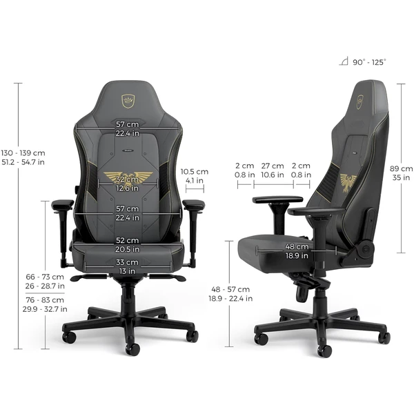 noblechairs HERO Warhammer 40k Edition herná stolička čiernosivá - Stoličky - Obrázok E38A000P01