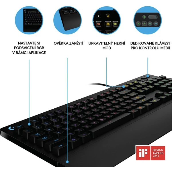 Logitech G213 Prodigy CZ/SK - Klávesnice - Obrázok EFI5000L01