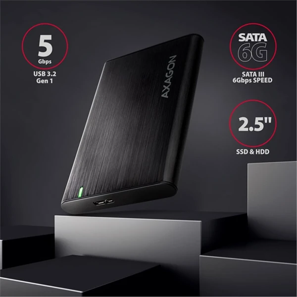 AXAGON EE25-A6M RAW box čierna - Externé boxy - Obrázok ERS6000701