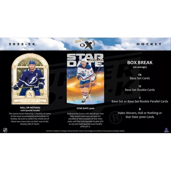 2023-24 Upper Deck Skybox E-X 2000 Hockey Hobby Balíček - Hokejové karty - Obrázok F24D000K01