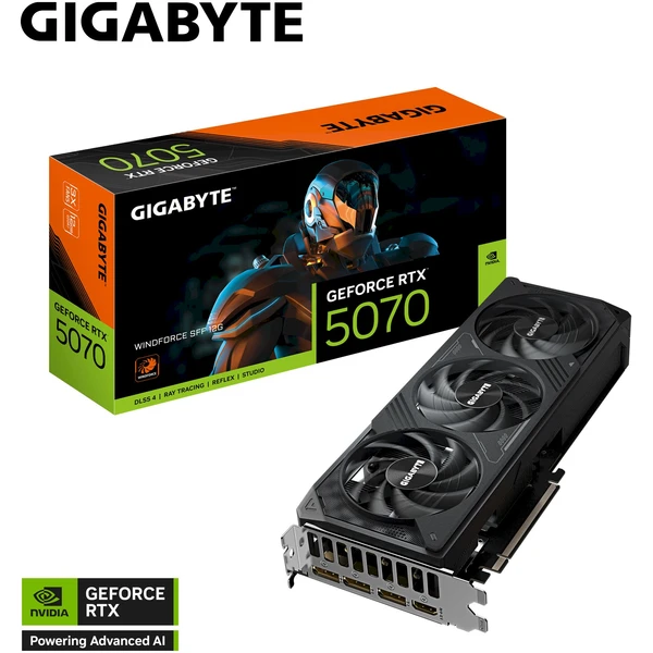 GIGABYTE NVIDIA GeForce RTX 5070 WINDFORCE SFF 12G - Grafické karty - Obrázok FAAE000P01