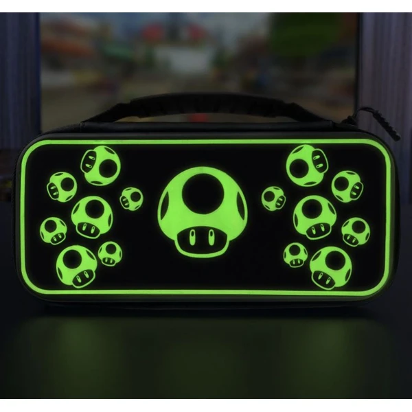 PDP cestovný obal 1-Up Mushroom Plus Glow pre Nintendo Switch čierny - Puzdra - Obrázok FENA000O01