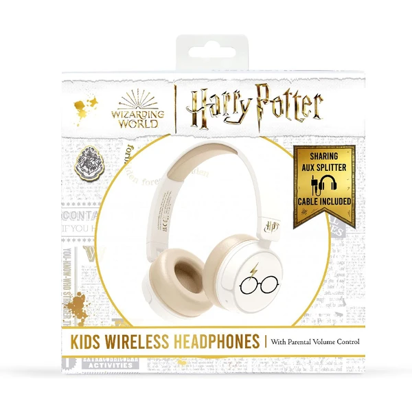 OTL bezdrôtové slúchadlá detské s motívom Harry Potter biela - Slúchadlá - Obrázok FFTM100501