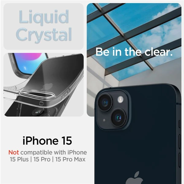 Spigen Liquid Crystal kryt iPhone 15 číry - Puzdra - Obrázok FJY8000601