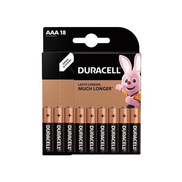 E-shop Duracell Basic AAA alkalická batéria, 18 ks