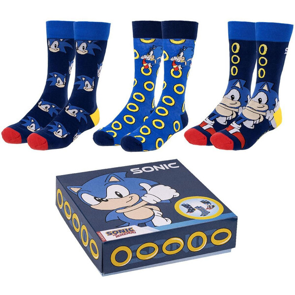E-shop Cerda ponožky - Sonic 35/41 (3 páry)
