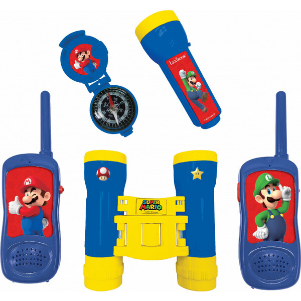 E-shop Lexibook set 3v1 Mario (vysielačky, ďalekohľad, baterka)