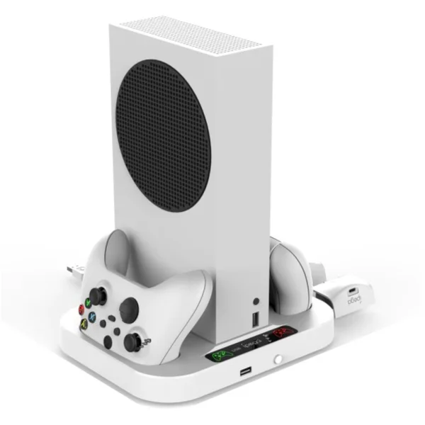 iPega XBS012 multifunkčný nabíjací stojan s chladením pre Xbox series S + 2ks batérií - Nabíjačky - Hlavný obrázok