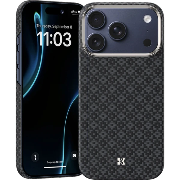 Benks ArmorGrid ArmorAir Kevlar MagSafe kryt iPhone 17 Pro Obsidian Black - Puzdra - Obrázok GCCK000K01