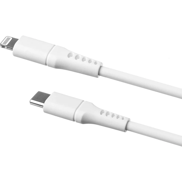 FIXED Liquid silicone USB-C/Lightning napájací kábel 60W 0,5m biely - Káble a redukcie - Obrázok GQS1000601