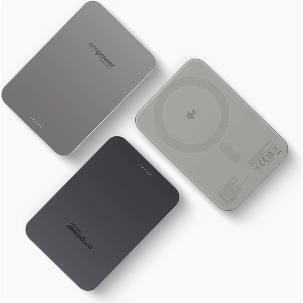 PanzerGlass® empower bezdrôtová Qi2 powerbanka 5000 mAh, MagSafe, sivá - Powerbanky - Obrázok H83J000K01