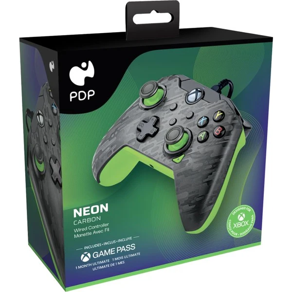 PDP XS/XO/PC Wired Controller pre Xbox Series X - Neon Carbon - Herné ovládače - Obrázok H8AWF00101