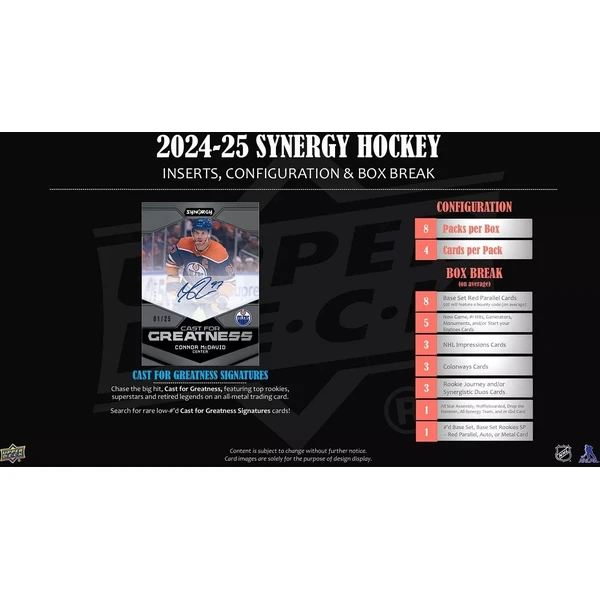 Hokejové karty 2024-25 Upper Deck Synergy Hockey Hobby Box - Hokejové karty - Obrázok HENB000P01