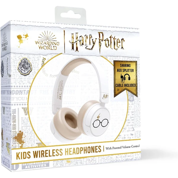 OTL bezdrôtové slúchadlá detské s motívom Harry Potter biela - Slúchadlá - Obrázok HFTM100501