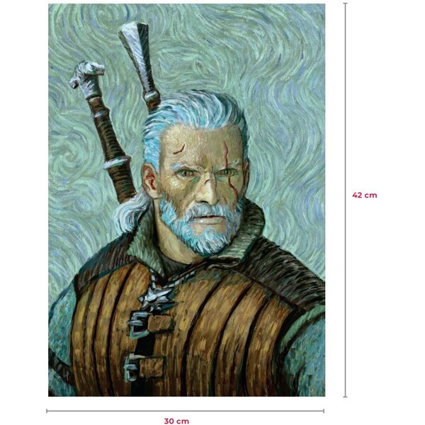E-shop Litografia The Witcher - Geralt van Gogha Art 30 x 42 cm