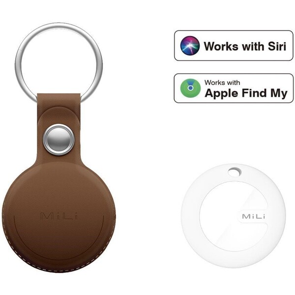 E-shop MiLi MiTag smart lokátor s koženou kľúčenkou hnedý