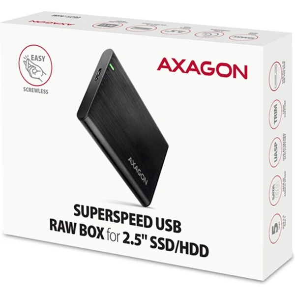 AXAGON EE25-A6M RAW box čierna - Externé boxy - Obrázok IRS6000701