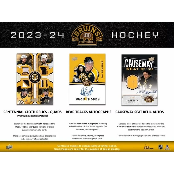 Hokejové karty 2023-24 Upper Deck Boston Bruins Centennial Hobby Box - Hokejové karty - Obrázok J1RA000P01