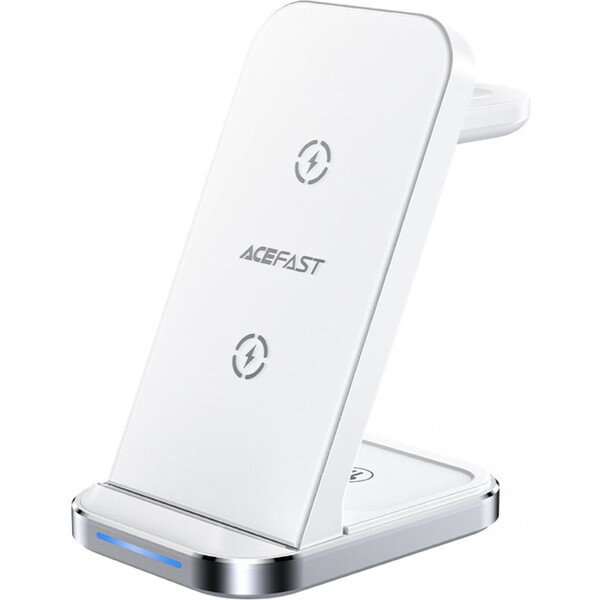 E-shop Acefast E15 stolná 3v1 bezdrôtová nabíjačka biela