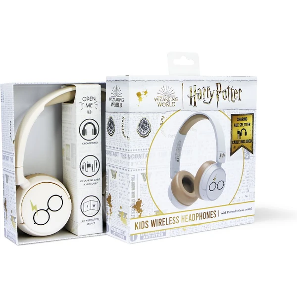OTL bezdrôtové slúchadlá detské s motívom Harry Potter biela - Slúchadlá - Obrázok JFTM100501
