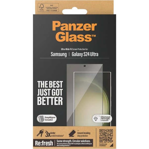 PanzerGlass Ultra-Wide Fit Samsung Galaxy S24 Ultra s inštalačným rámčekom - Ochranné fólie a sklo - Obrázok JT51000P01