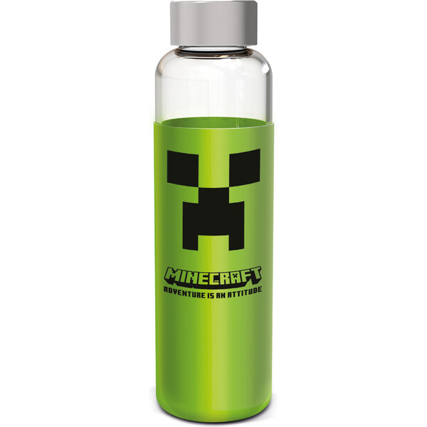 Sklenená fľaša s nanovláknom 585 ml - Minecraft