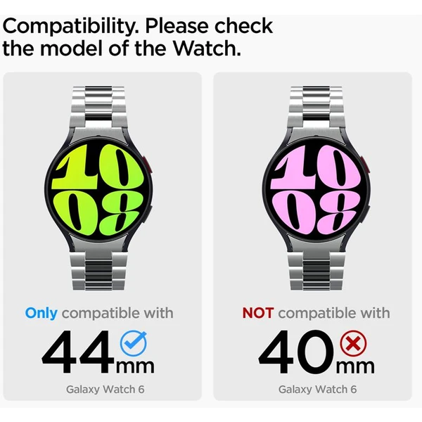 Spigen Modern Fit 316L Band remienok Samsung Galaxy Watch6 44mm strieborný - Remienky - Obrázok KAV3000N01