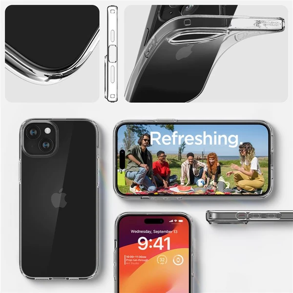 Spigen Liquid Crystal kryt iPhone 15 číry - Puzdra - Obrázok KJY8000601