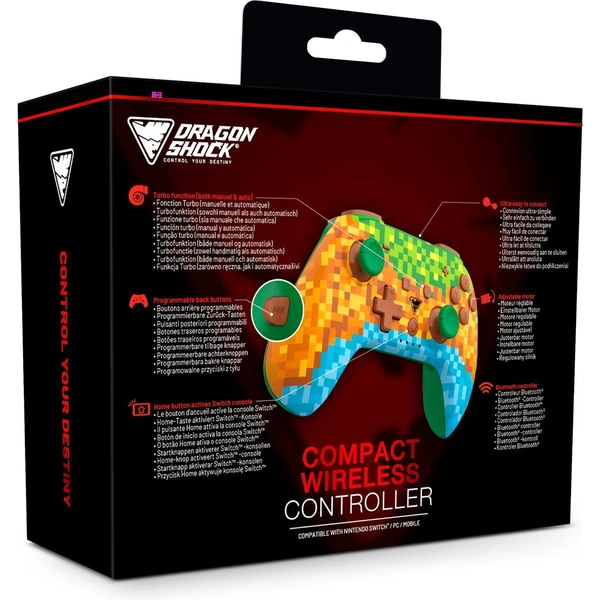 DragonShock PopTop kompaktný bezdrôtový ovládač Minecraft (Switch) - Herné ovládače - Obrázok L666000K01