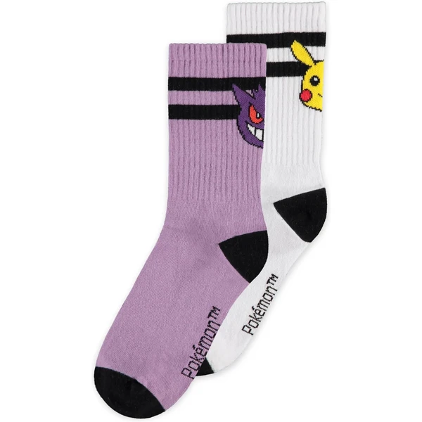 Ponožky dámske športové Pokémon - Pikachu & Gengar 35/38 (2 páry) - Ponožky - Hlavný obrázok