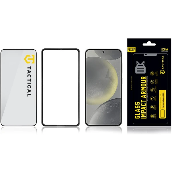 Tactical Glass Impact Armour sklo pre Samsung S24+/S25+ čierne - Ochranné fólie a sklo - Obrázok LH83000K01