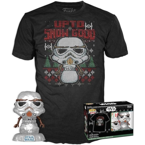 E-shop Funko POP! & Tee Box: Star Wars - Holiday Stormtrooper (MT) M