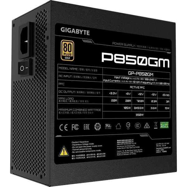 GIGABYTE P1000GM 1000W - Zdroje - Obrázok MLVK300401